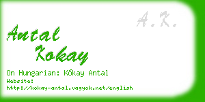 antal kokay business card